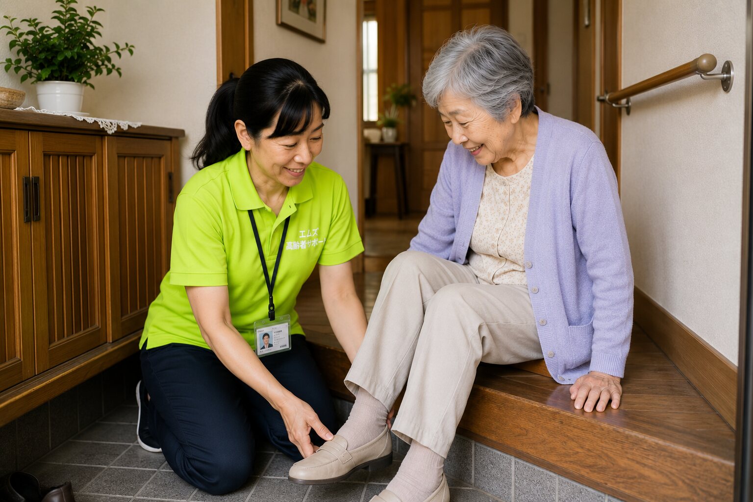 玄関の上がり下りを安全にのサービス風景イメージ