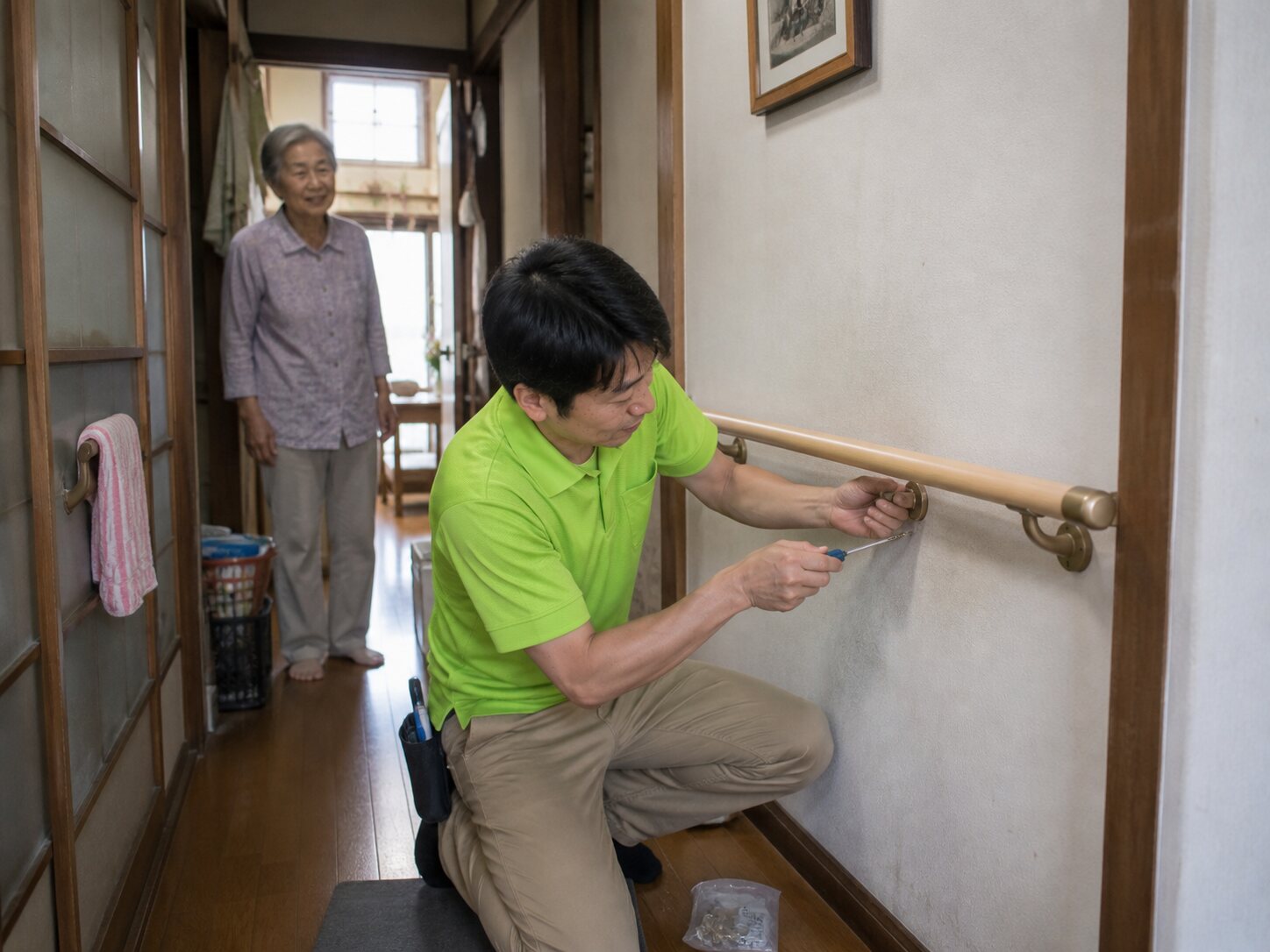 手すりなど住まいの安全を確認