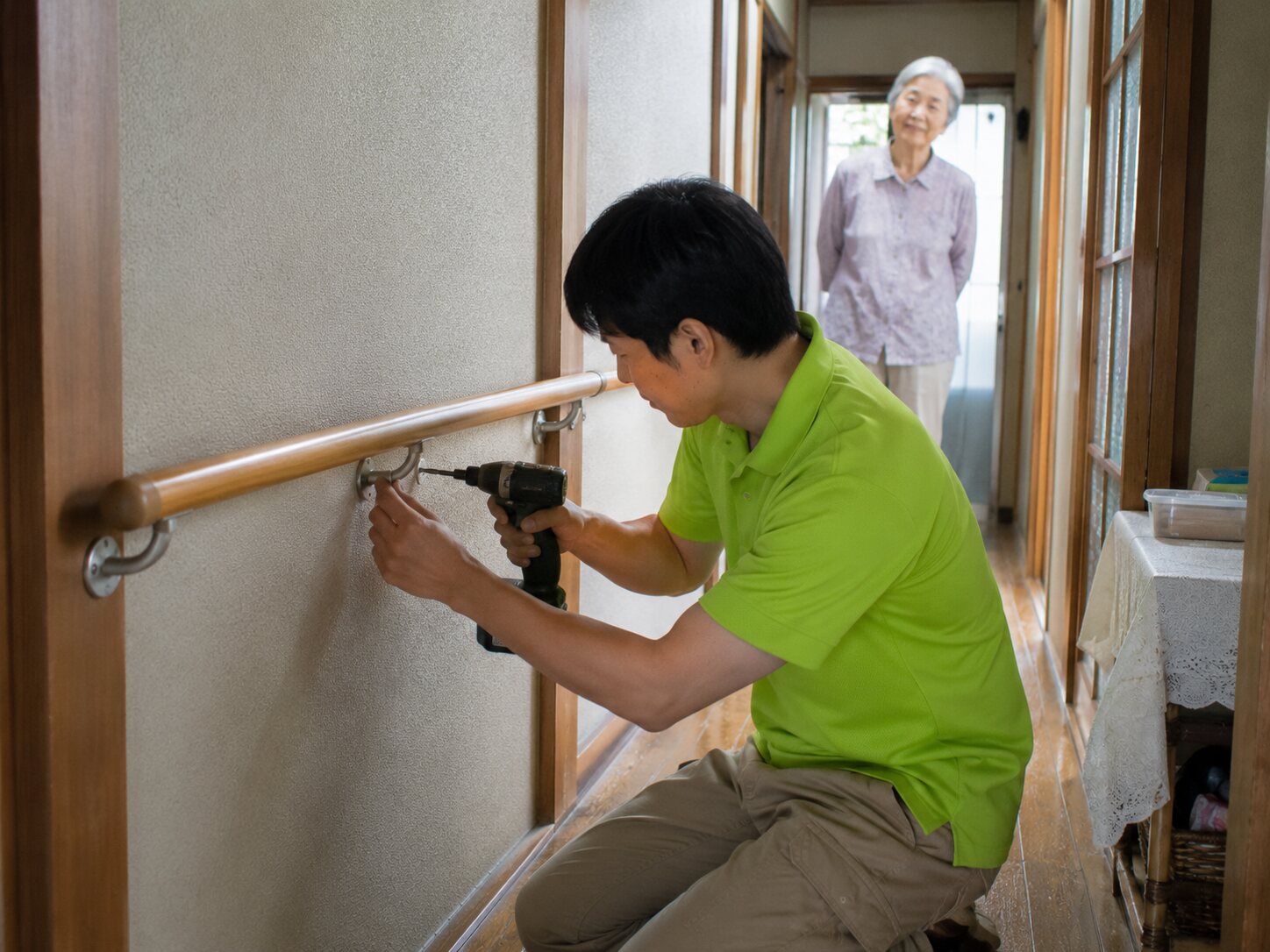 手すりまわりの調整・修繕のサービス風景イメージ