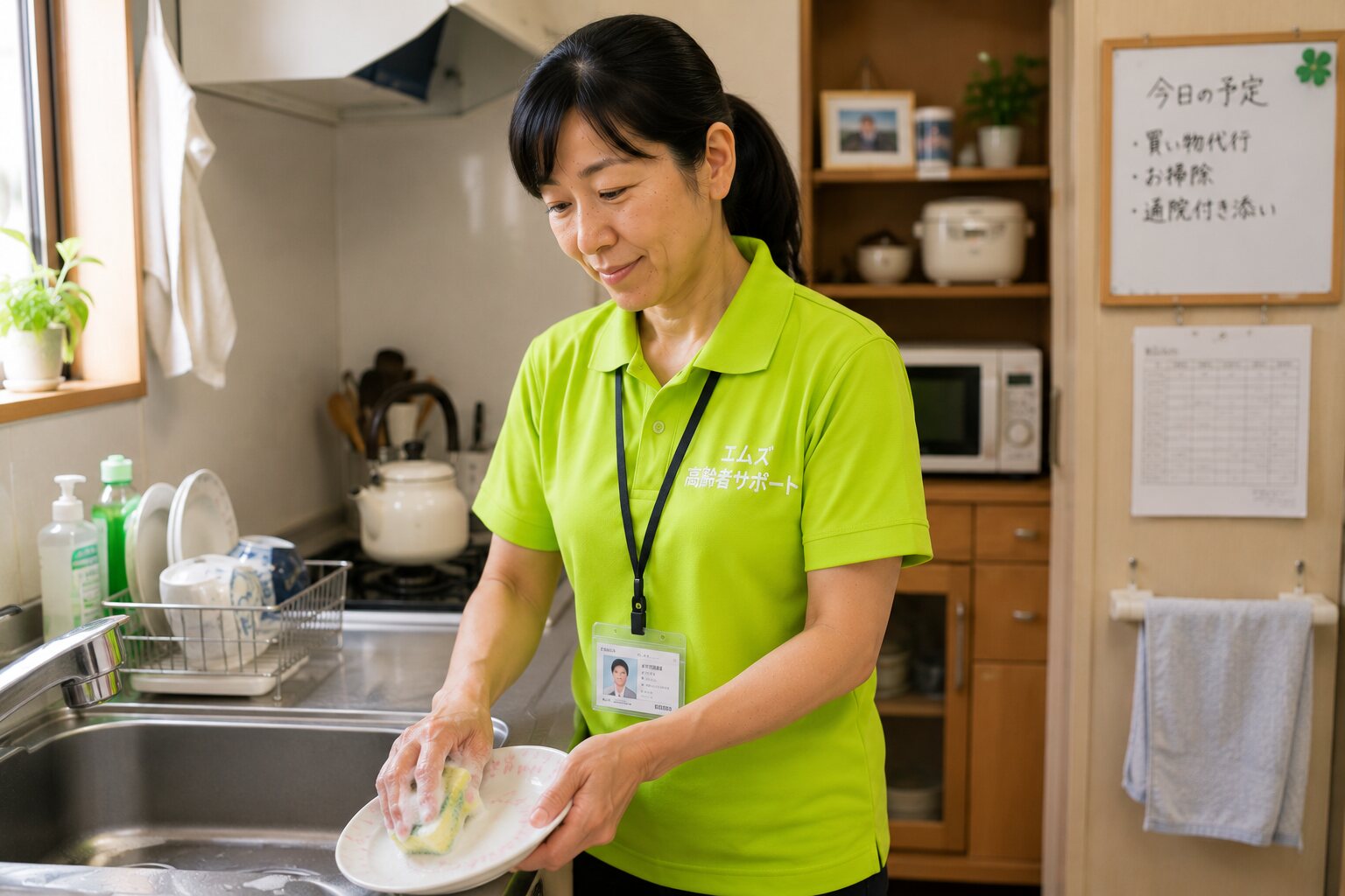 食事の準備をお手伝いのサービス風景イメージ
