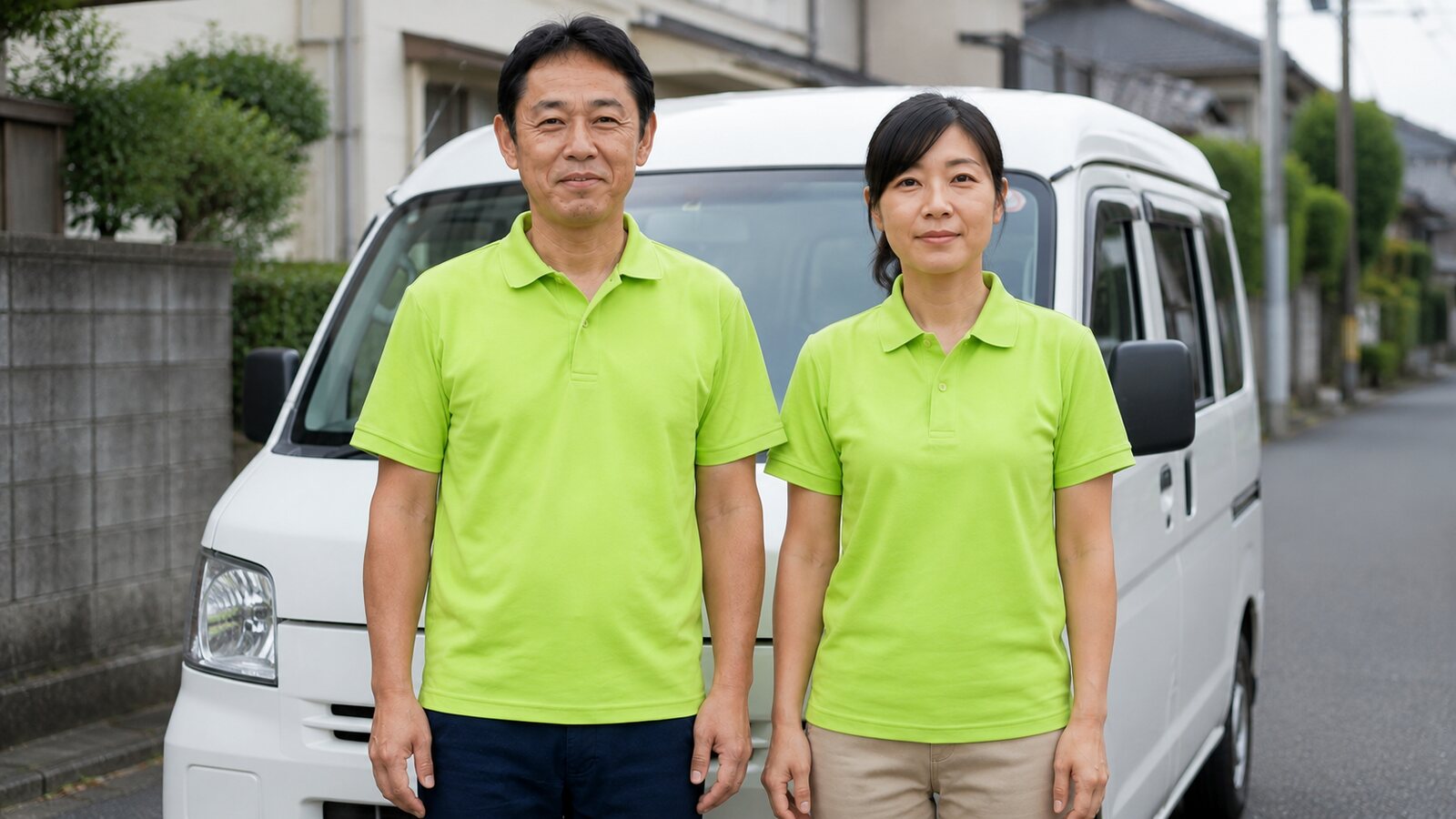 訪問スタッフと専用車両のサービス風景イメージ