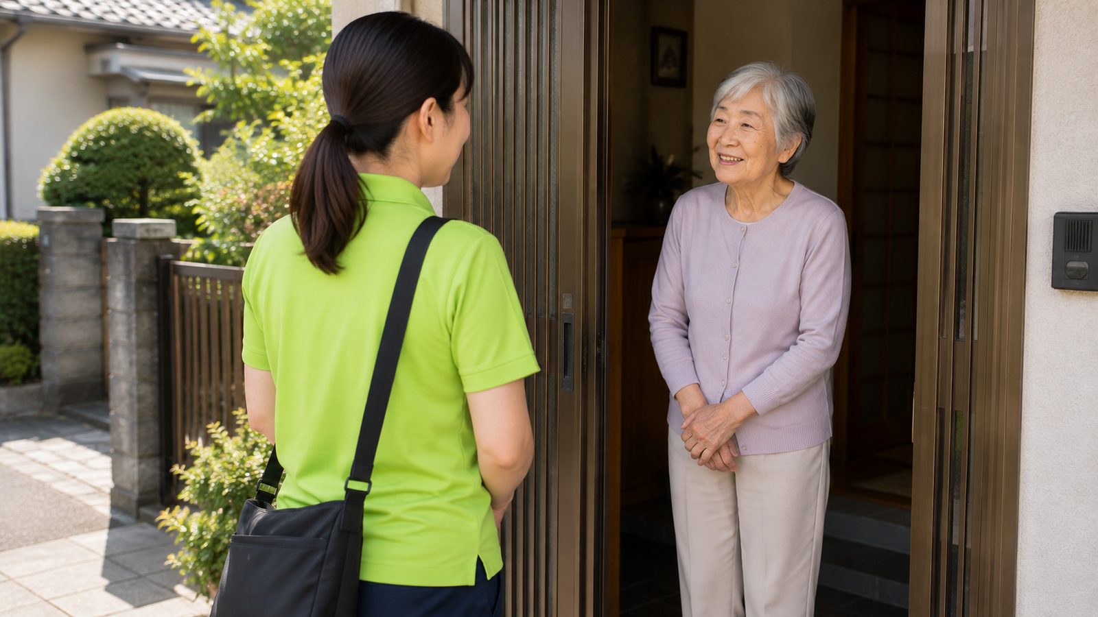 訪問の前後にご様子をお伝えするサービス風景イメージ