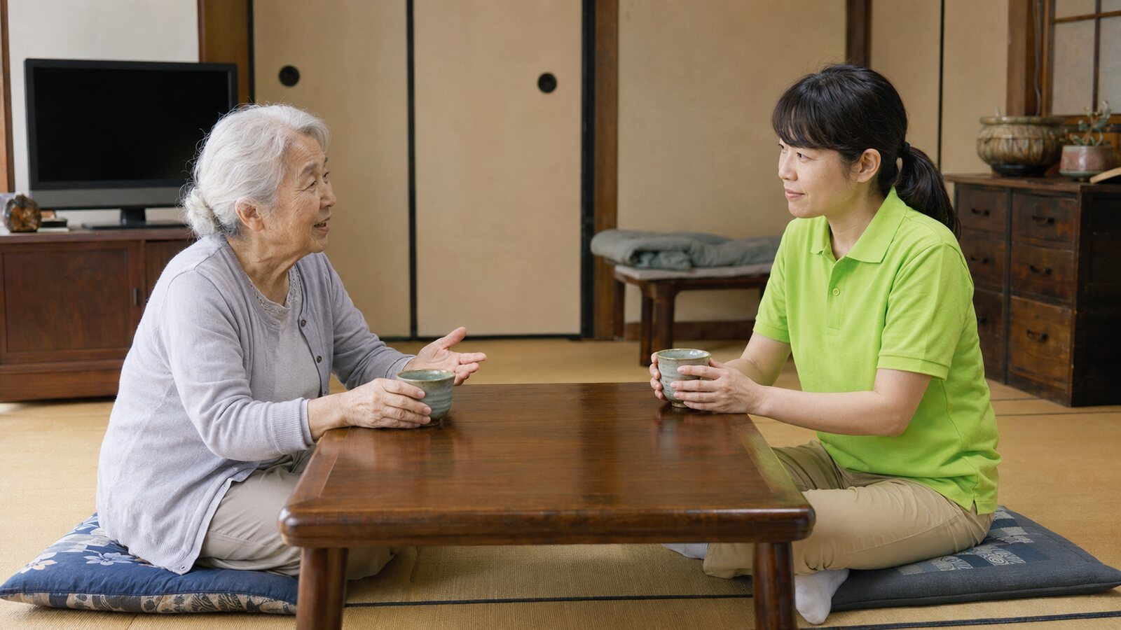 相談する様子