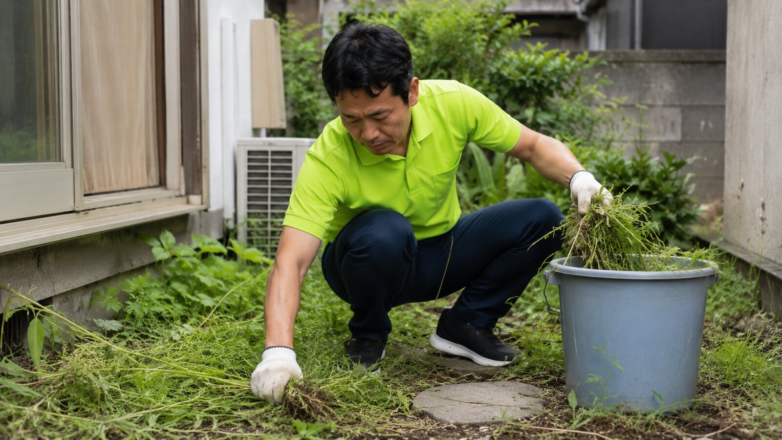 草むしり・剪定の支援風景