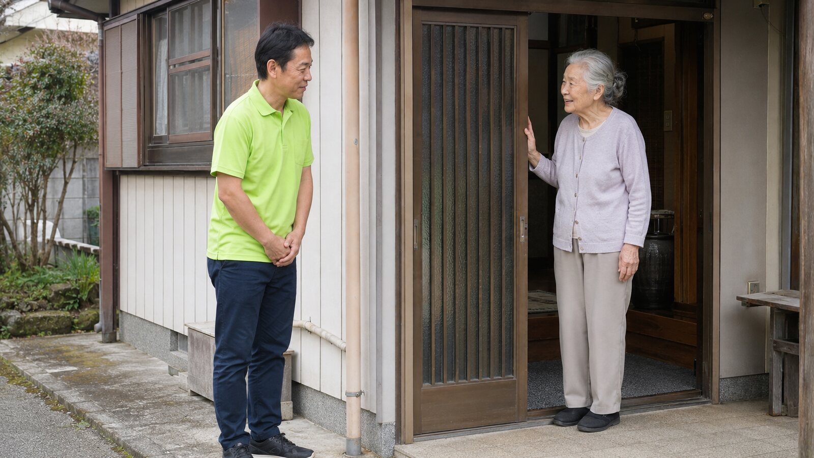 見守り訪問の支援風景